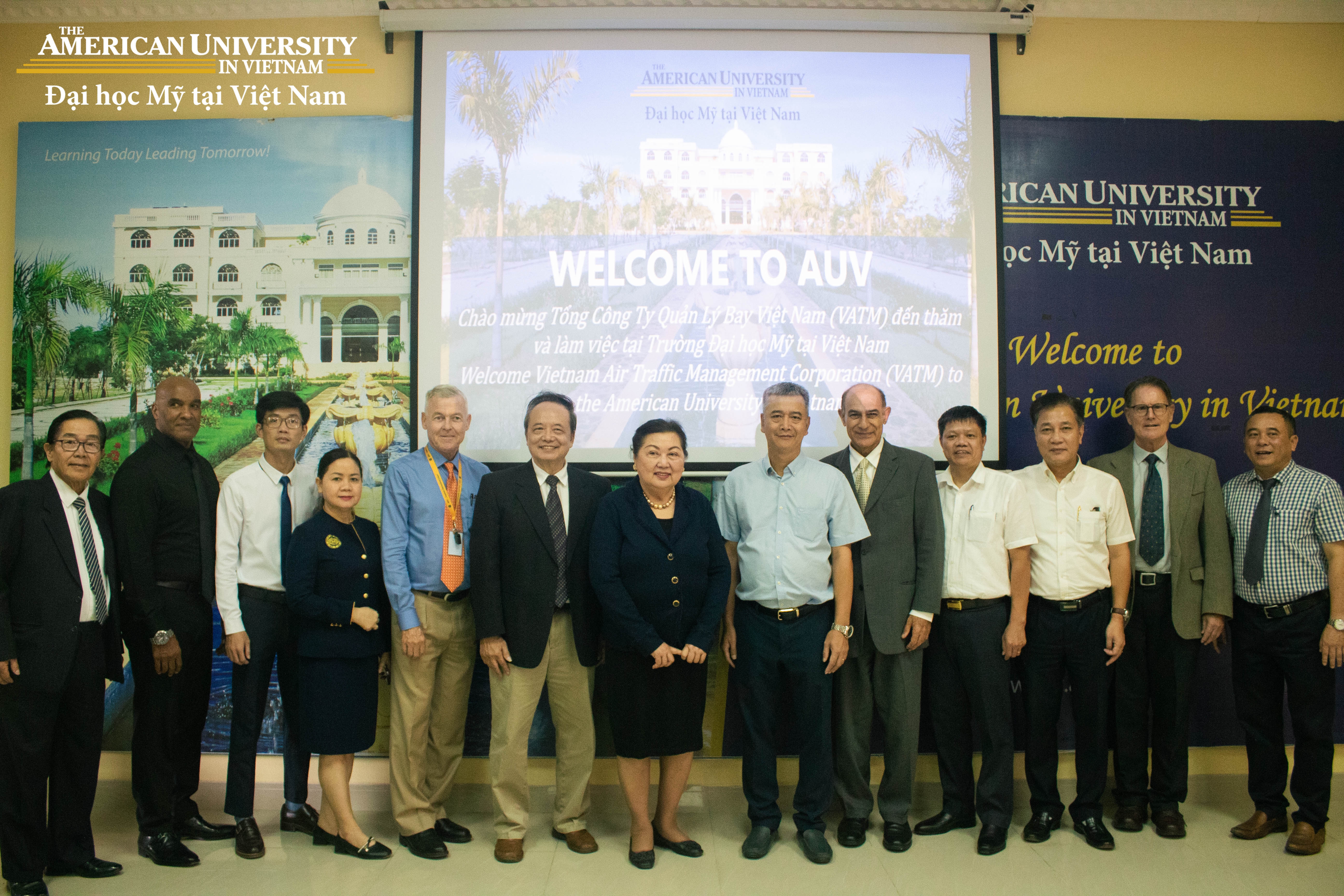 THE MEMORANDUM OF UNDERSTANDING SIGNING CEREMONY BETWEEN THE AMERICAN UNIVERSITY IN VIETNAM AND VIETNAM FLIGHT MANAGEMENT CORPORATION (VATM)